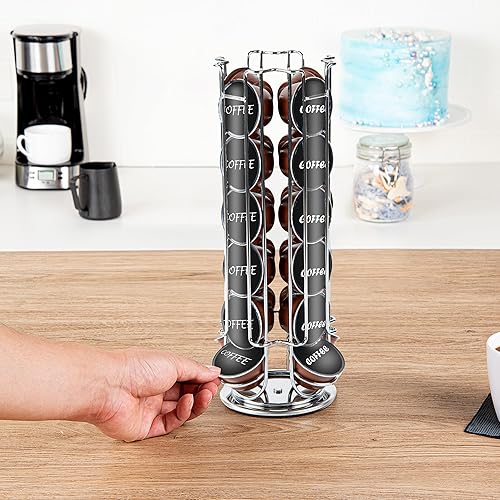 Miniatura 5 de Restpresso - Soporte para cápsulas de café de 5.5 x 13 pulgadas, 1 carrusel de cápsulas duradero, capacidad para 24 cápsulas Dolce Gusto, rotación