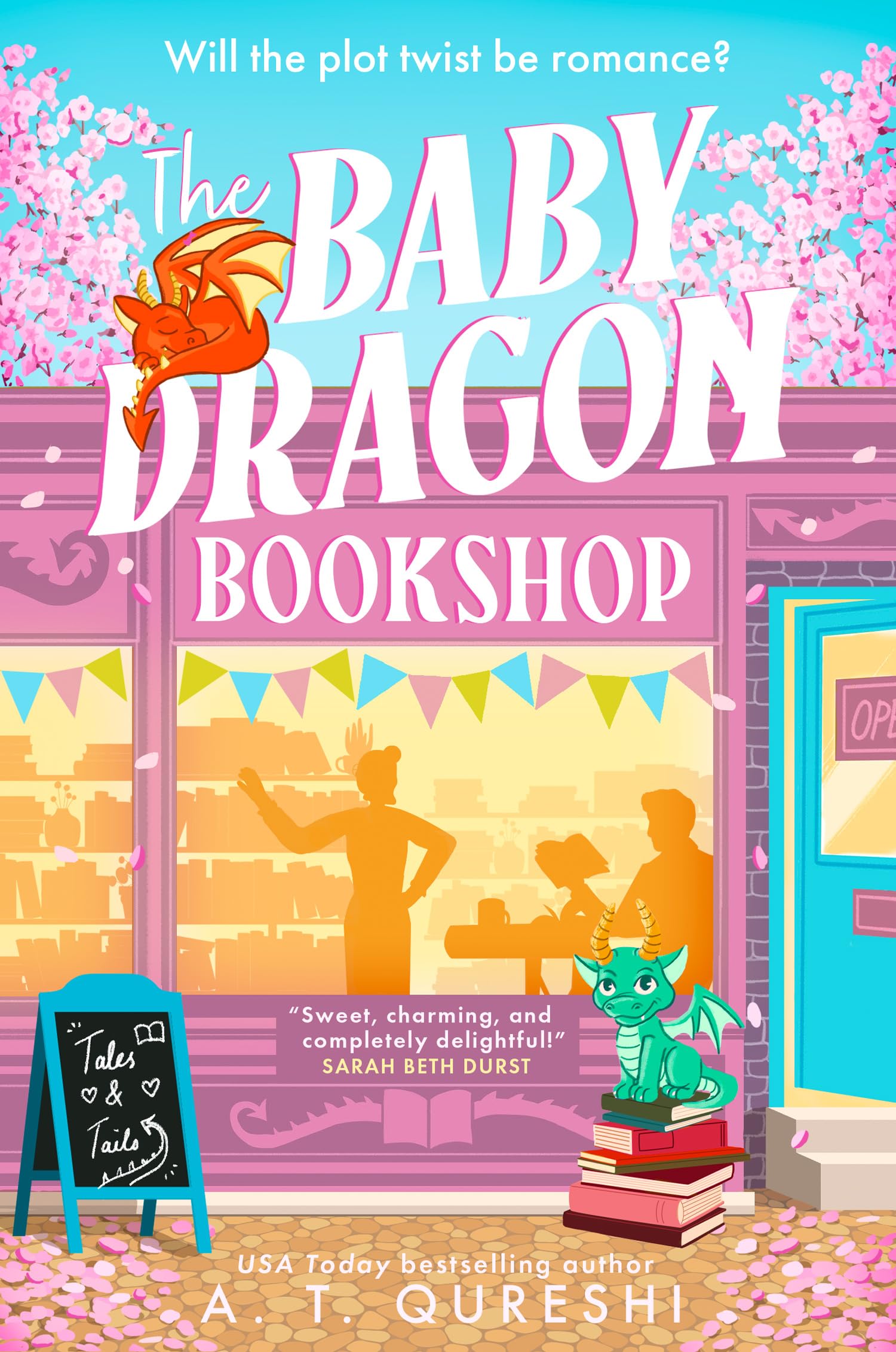 Cover of The Baby Dragon Bookshop: THE cozy bookish fantasy romance you NEED in 2026 (The Baby Dragon series)