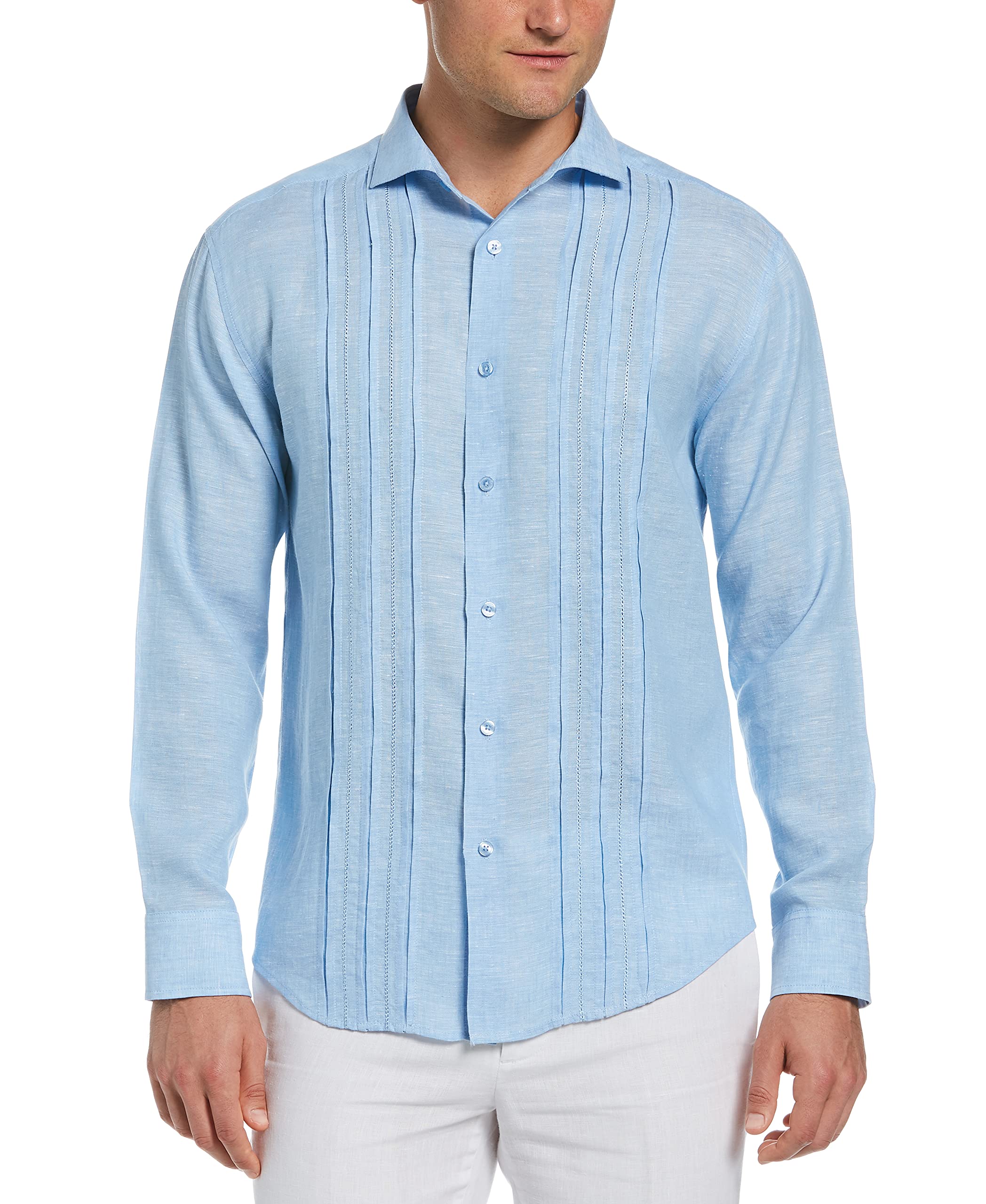 Cubavera Men's Long Sleeve Triple Tuck Emb Shirt