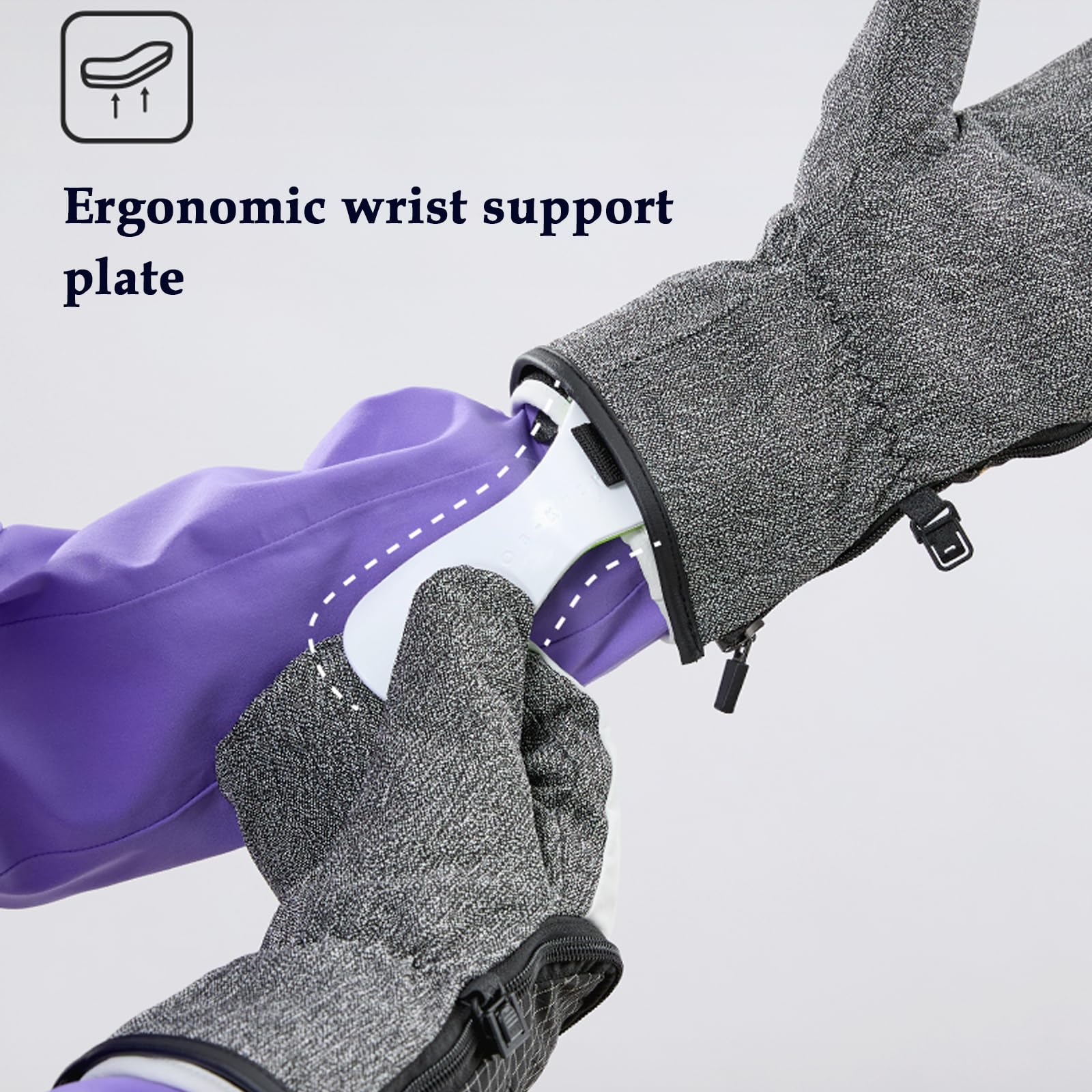 Guantes de Esquí, Manoplas cálidas de Invierno para Hombre Mujeres, Guantes de Moto Invierno Impermeable, Regalos para Hombres y Mujeres,[a] White,M