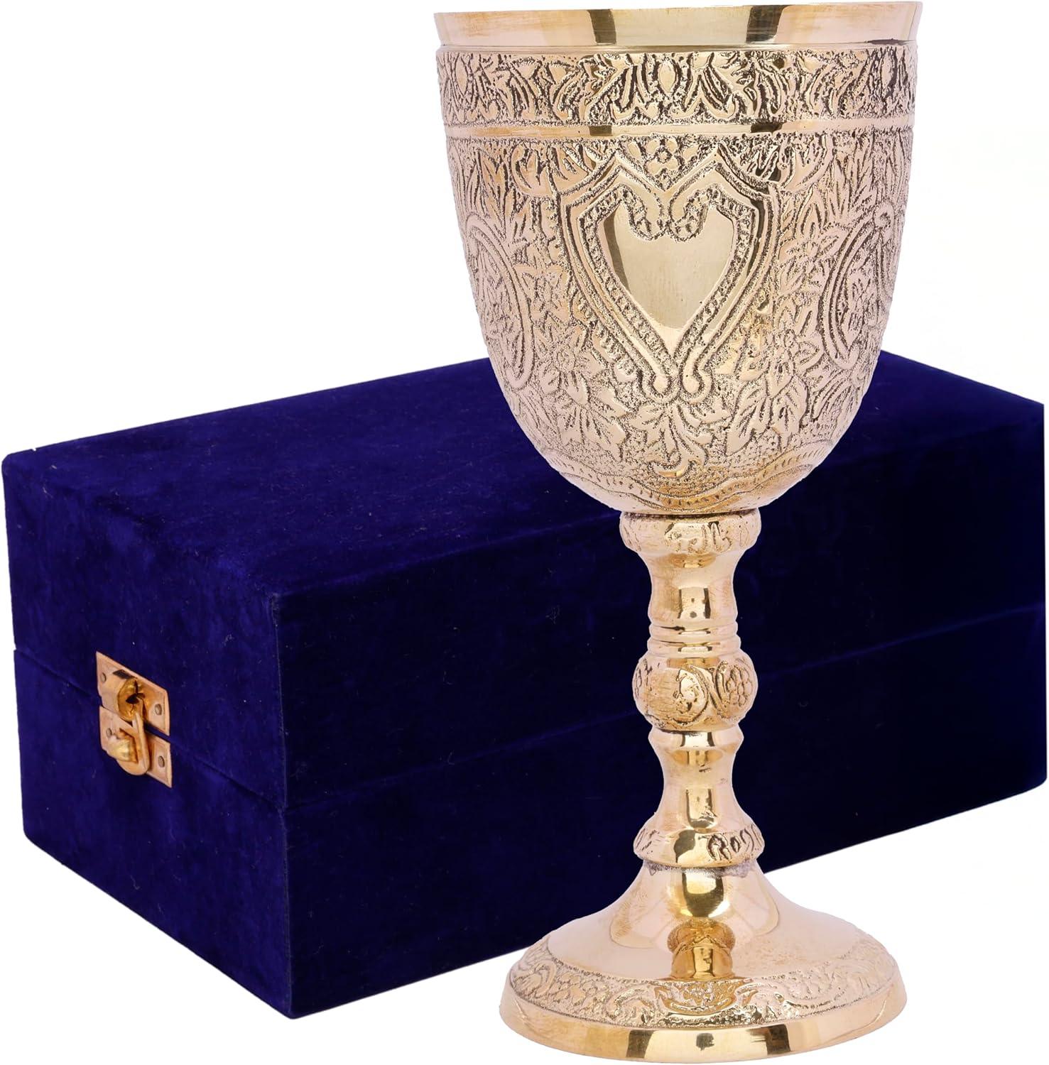 Vintage Brass, Royal Wine Cup, 1 Piece, Renaissance Medieval Gift Vintage Chalice Goblet, Food Safe Sturdy Brass Shot Glasses for Liquor, Ritual, Buddha, Weddings, Royal Medieval Decor, Blessings,