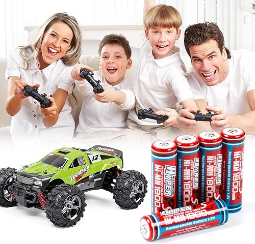 Miniatura 7 de HYPERPS Paquete de 8 baterías recargables Ni-MH de 1.2 V AA 1800 mAh para dispositivos de alto drenaje, carga rápida