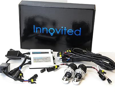 Innovited H4-3 9003 8000K Bixenon HI/LO Xenon Bulbs Ice Blue Pair of 55W with 2 Platinum Digital Ballasts