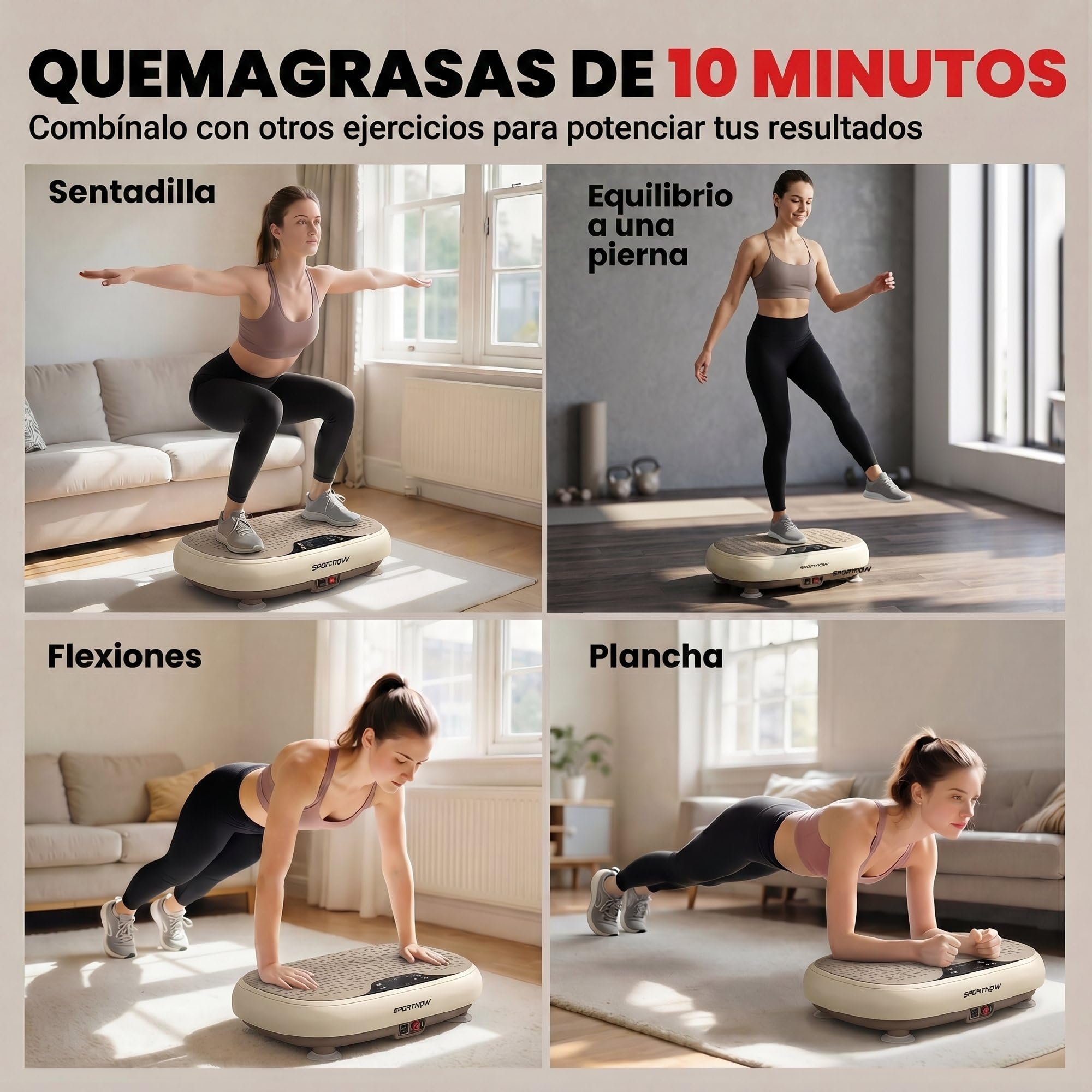 SPORTNOW Plataforma Vibratoria, 20 Velocidades, 3 Programas, Plataforma Vibración Muscular 150W con Pantalla LED, Mando a Distancia, Máquina para Hacer Ejercicio en Casa, Adelgazar, Drenaje Linfático