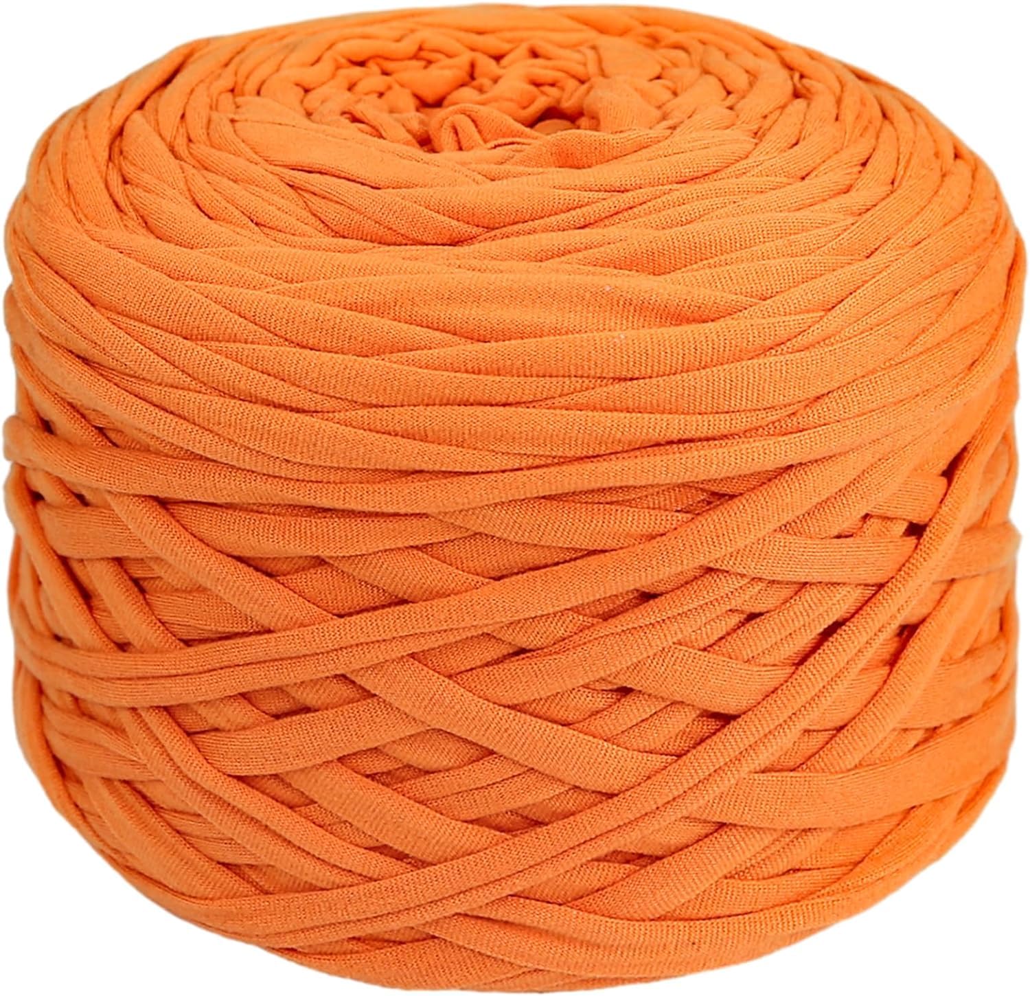 Chunky Yarn,Lana Gruesa Para Tejer A Mano Hilo de tejer grueso 400 g/unidad, hilo camiseta, tela elástica for hacer a mano, bolsos, mantas, cojines, crochet(Orange)