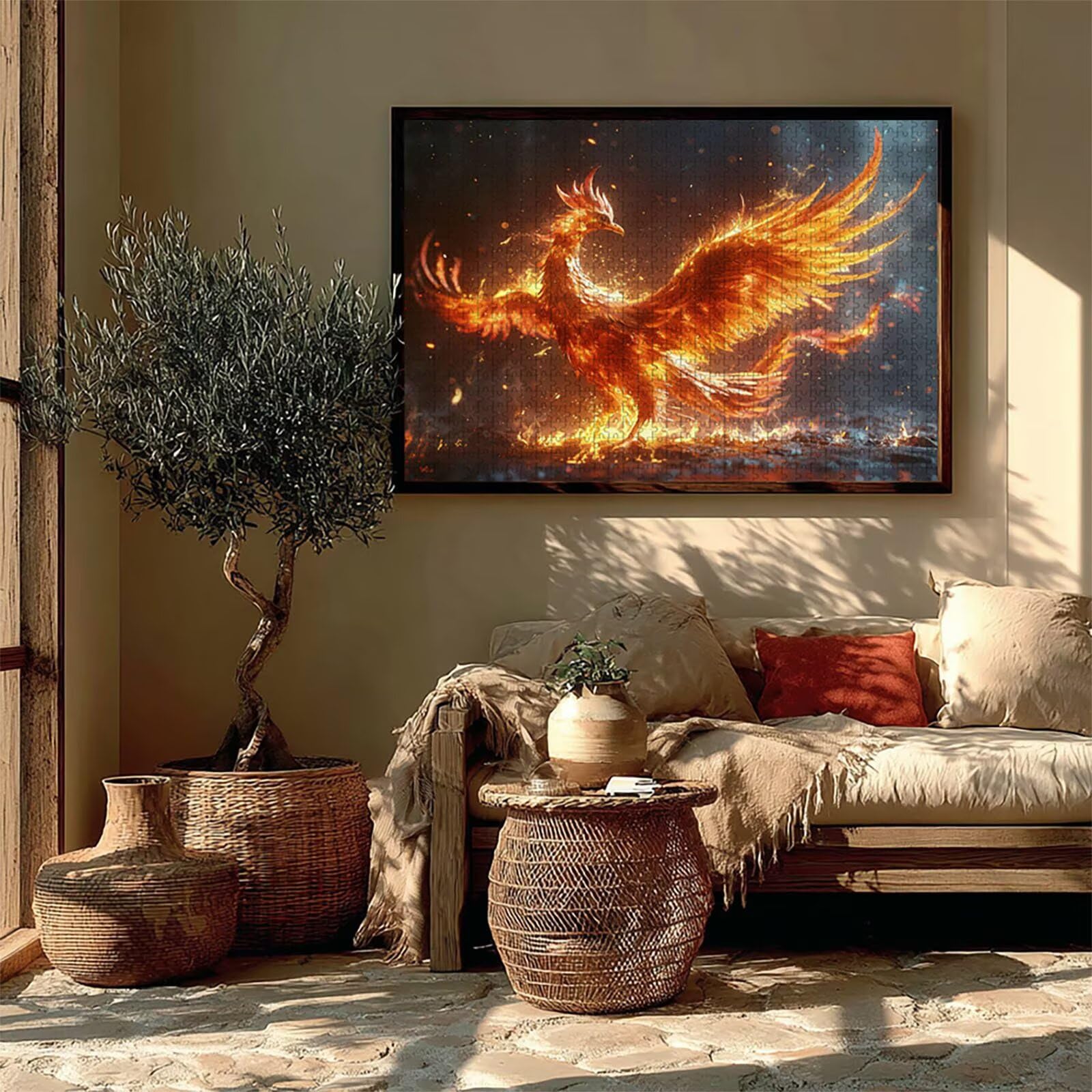 Puzzle Arte con Scatola Flame, Animale Puzzle Legno 2000 Pezzi Adulti 99x70cm, Attività di Intrattenimento ad Alta Difficoltà, DIY Classici Gioco, Jigsaw Per Tutta La Famiglia, Estate Regalo, Z-3702