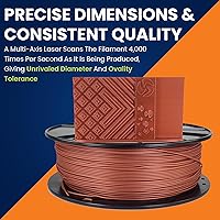 Vista 93 de 3D-Fuel 3D Filamento Pro PLA+ Negro Medianoche de Alta Temperatura y Resistente, 1.75mm, 1 kg +/- 0.02mm de Tolerancia, Fabricado en EE.UU., Fácil