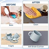 Vista 4 de StepRite Tapetes de cocina, 2 piezas, tapetes de cocina acolchados antifatiga para piso, tapetes de escritorio antideslizantes de pie, juego