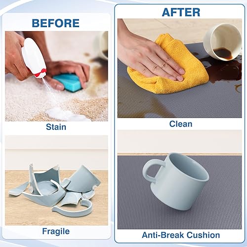 Miniatura 4 de Tapetes de cocina, 2 piezas, tapetes de cocina acolchados antifatiga para piso, tapetes de escritorio antideslizantes de pie, juego de alfombras de