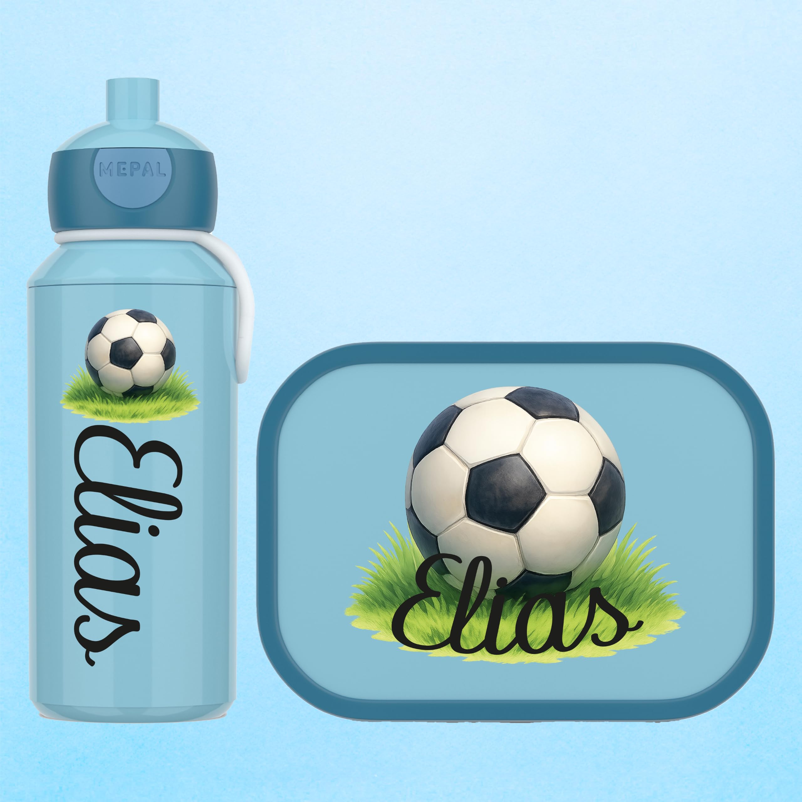 Mepal Personalisierte Brotdose Trinkflasche | Fußball Motiv 3 D Fußballer
