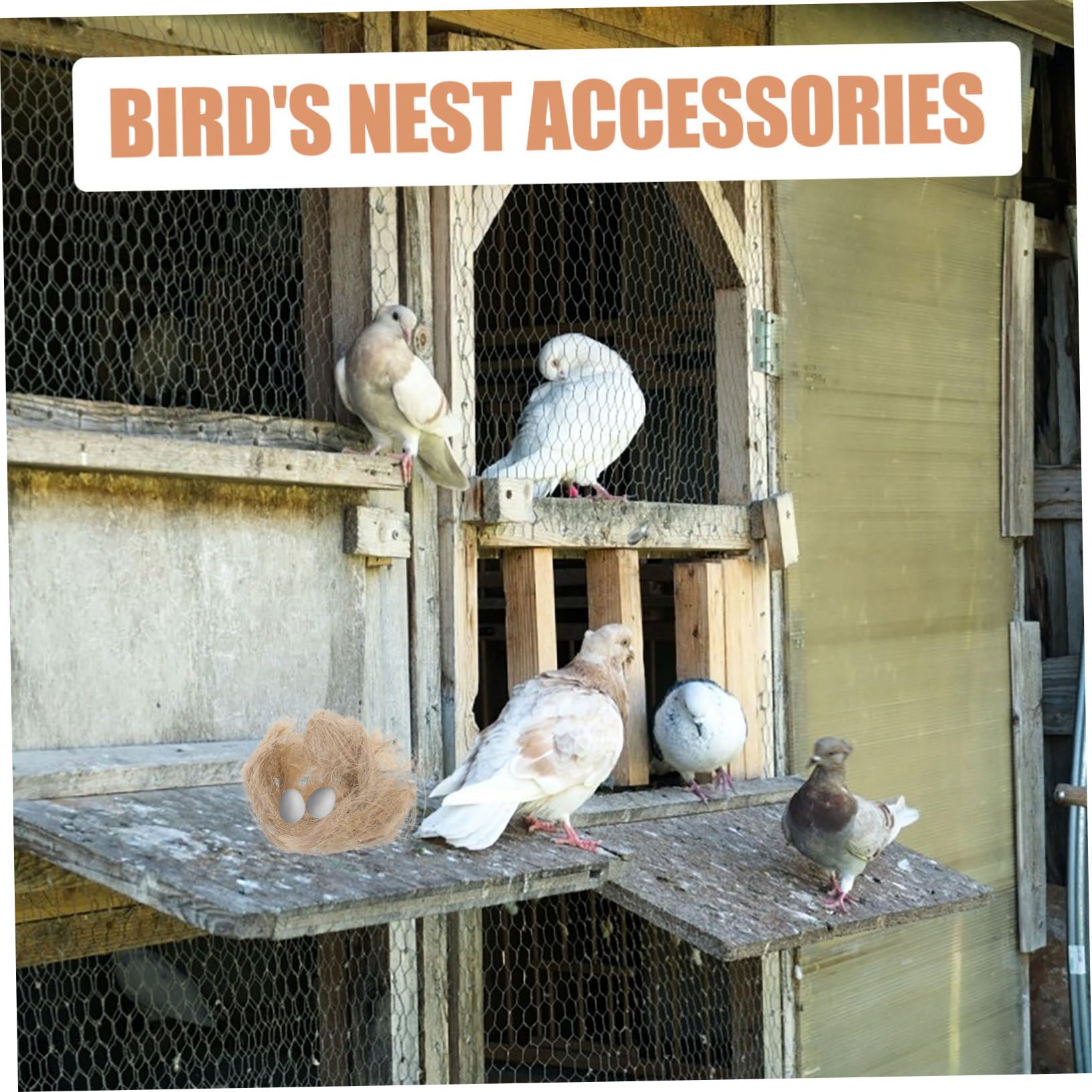 COLLBATH Natürliches Jute Vogelnistmaterial Für Innen- Und Außenbereich Weiches Nistfüllmaterial Für Warme Vogelnester Im Winter Nistkastenzubehör Für Wildvögel Und Papageien