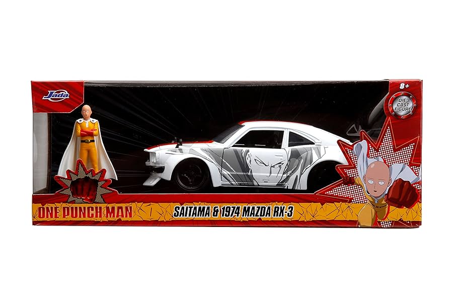 Amazon.com: One Punch Man 1:24 1974 Mazda RX-3 Die-cast Car