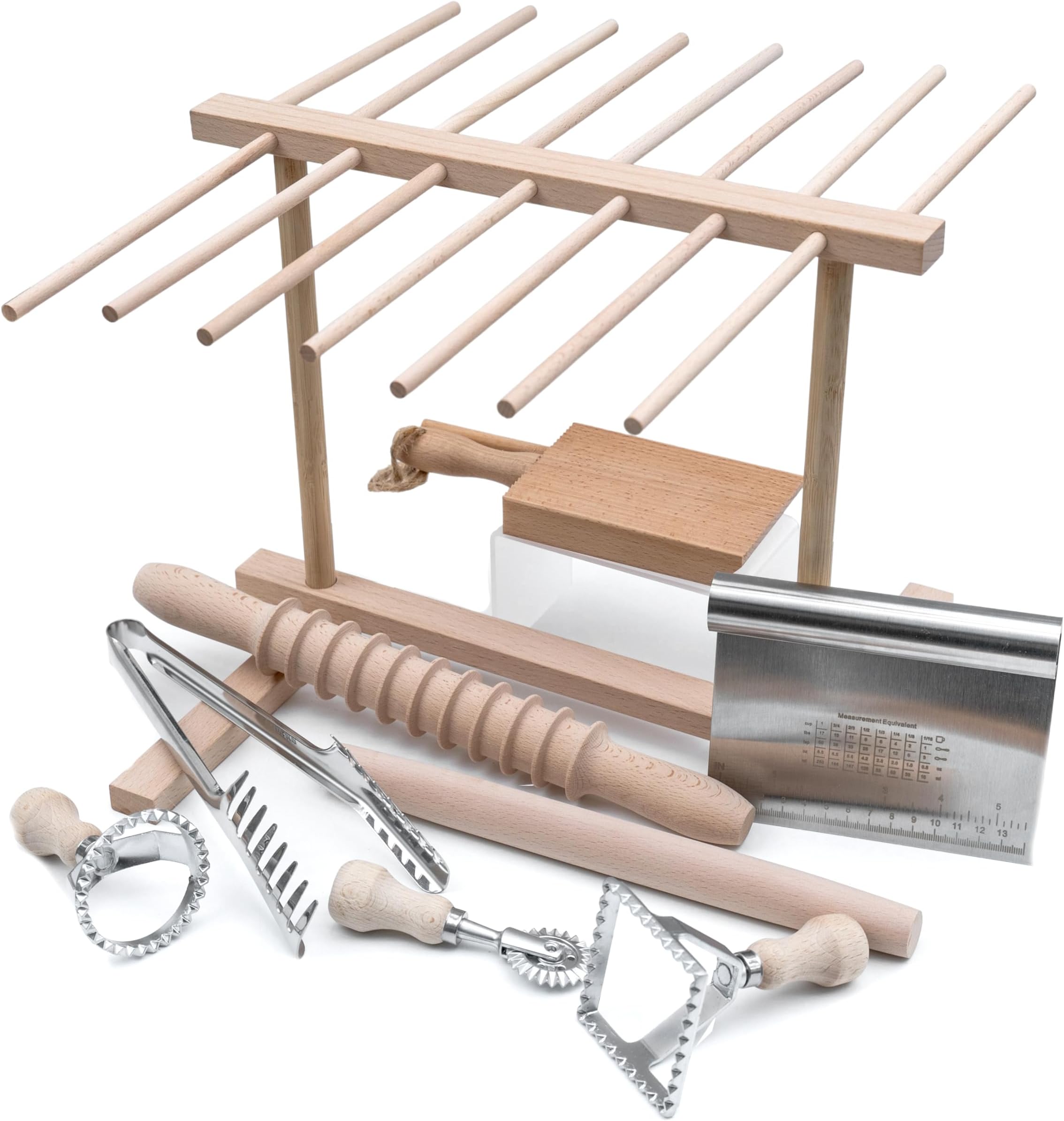 Ultimate 9 Pcs Pasta Making Tool Set Pasta Drying Rack