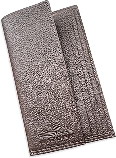Portefeuille Serveur Serveuse en Véritable Cuir de Buffle Premium, 5 Compartiments, Porte-Billets Professionnel pour Restaurant, Bar et Brasserie – Marron foncé