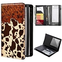 Vista 21 de Libros de calaveras para camarera, de piel sintética, con cierre de vendaje elástico, organizador con bolsillo con cremallera, 11 bolsillos