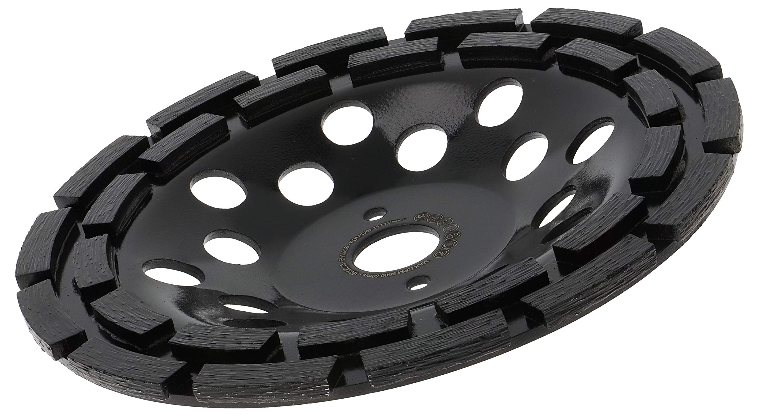 PRODIAMANT Muela de copa de diamante Premium 180mm abrasivo universal 180 mm x 22,2 mm muela de doble hilera altura 26 mm aglomerado duro para más vida de la herramienta en material abrasivo