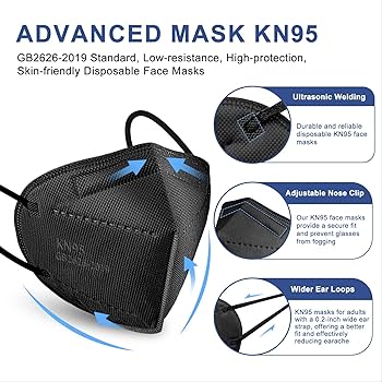 KN95 ブラック マスク Lサイズ 30枚入り10箱 KN95 ブラック マスク Lサイズ 30枚入り10箱