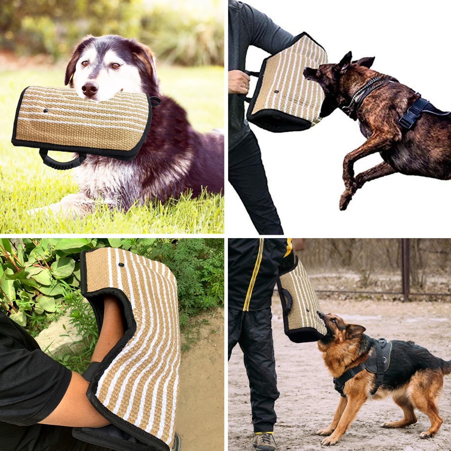 Manche épaisse pour Morsure de Chien Manchon de Protection pour Grand Chien Manchette Mordant en Jute pour Chien Formation de Morsure de Chien Equipement d'Education de Chien