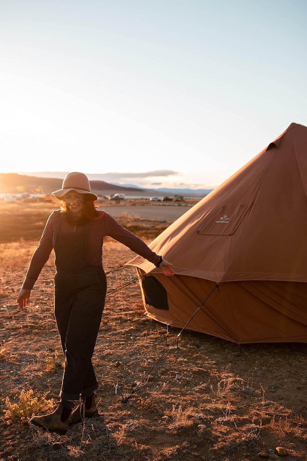 WHITEDUCK Regatta Canvas Bell Tent - w/StoveJack, Waterproof, 4 Season Luxury Camping and Glamping Yurt Tent Outdoor