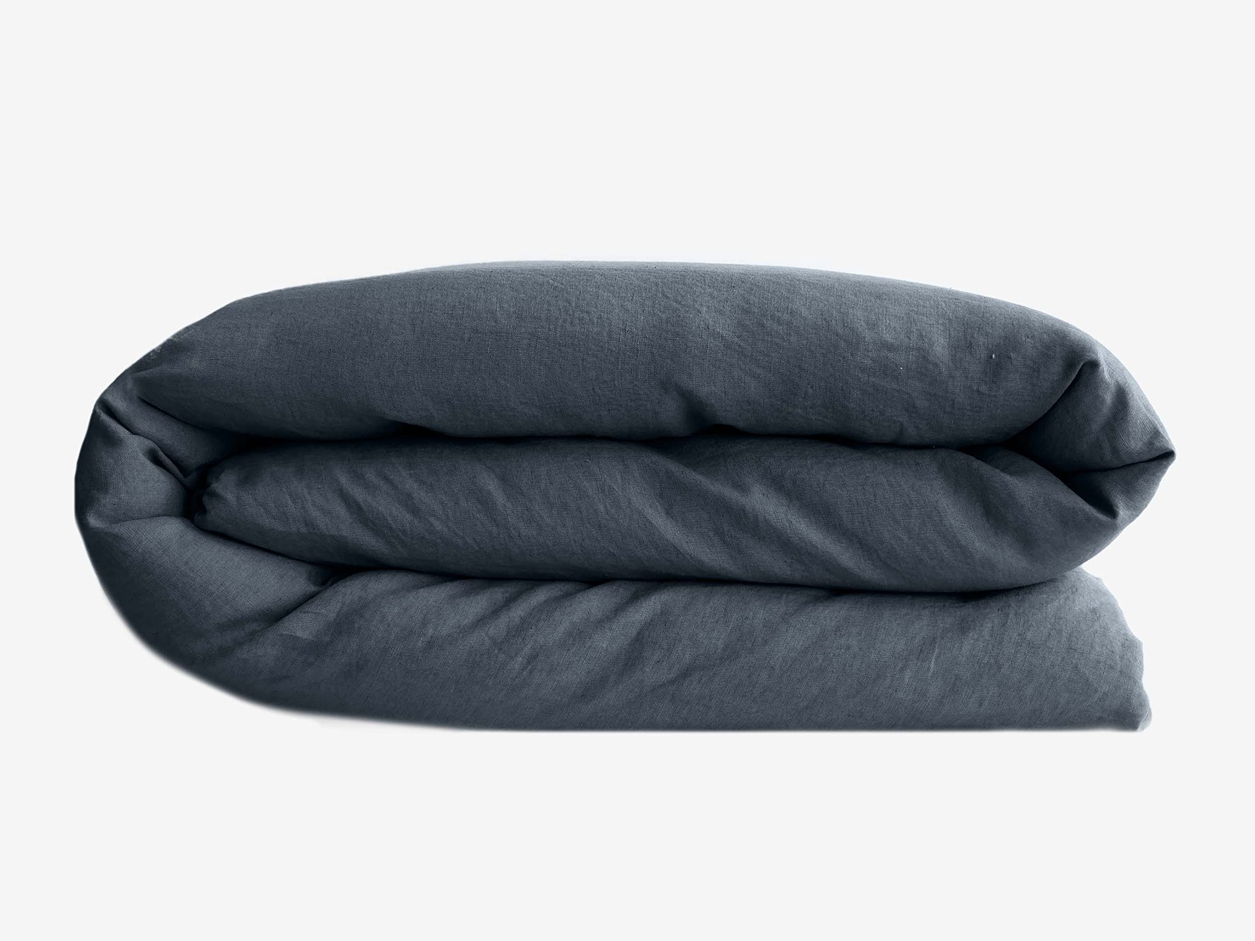 Housse de couette en coton lavé douceur infinie couleur gris minéral