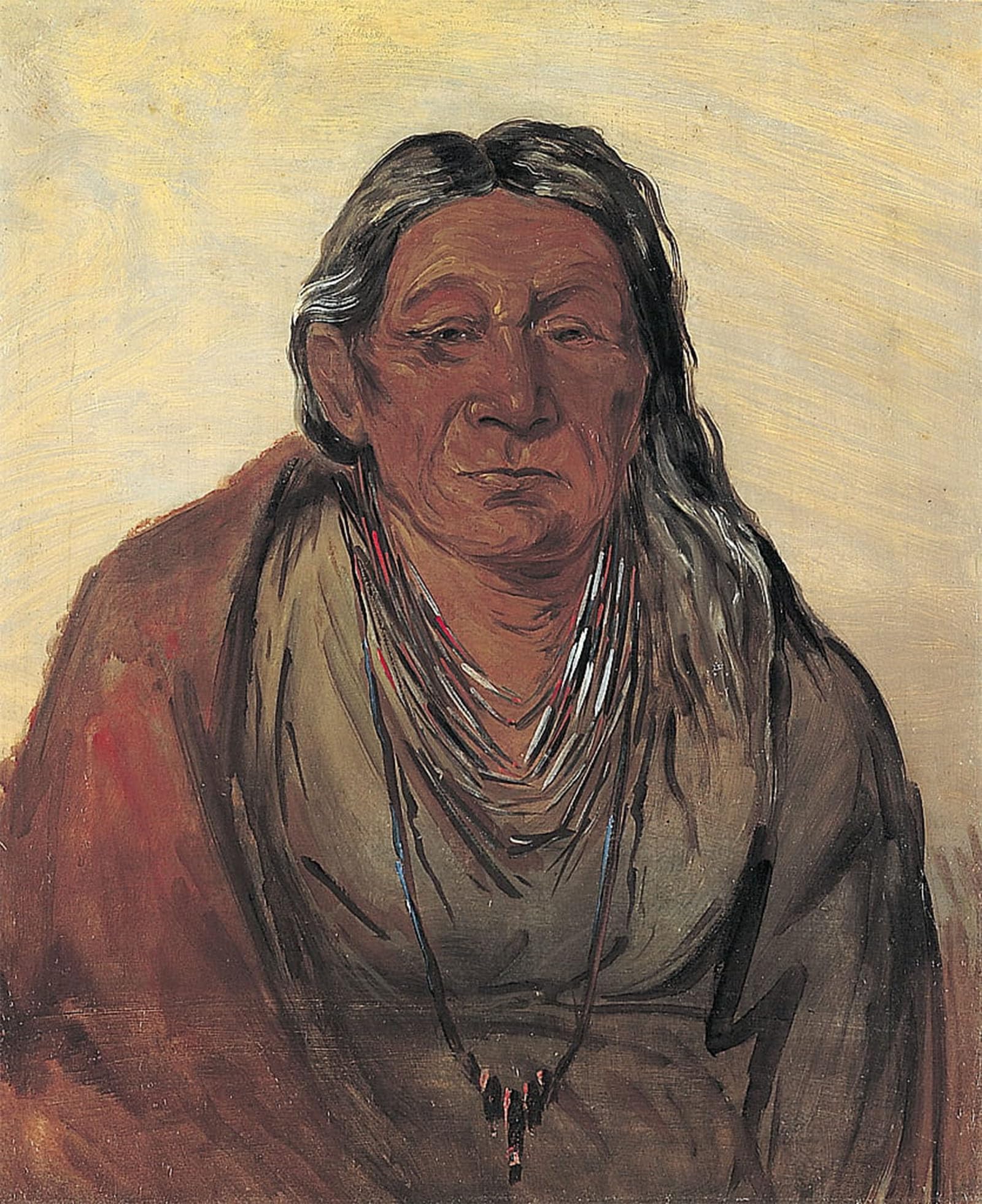 ARTXLXXBN Famous Print Painting Colorful Art Print Mother of the Chief by George Catlin Canvas Art Decorations for Home Decor 60x90cm