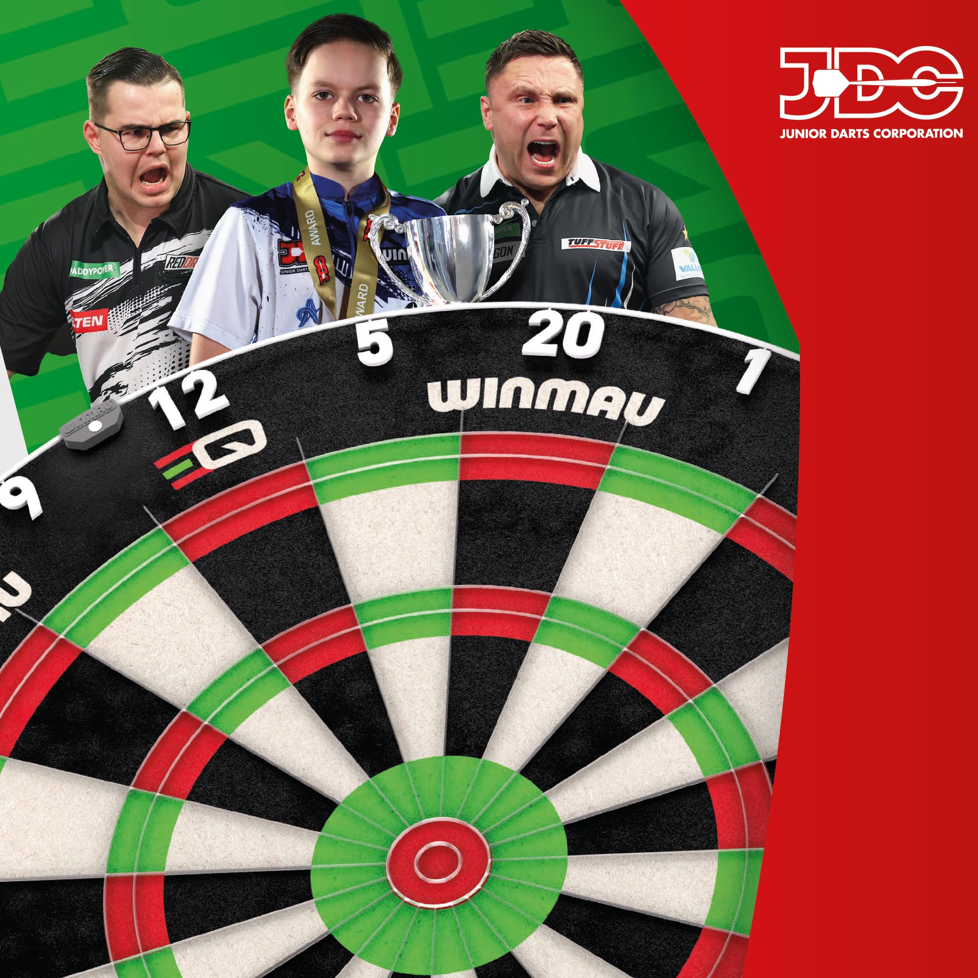 WINMAU Dart Board – Equalizer tarcza do darta dla dzieci – technologia Dual-Core – profesjonalna tarcza treningowa dla juniorów
