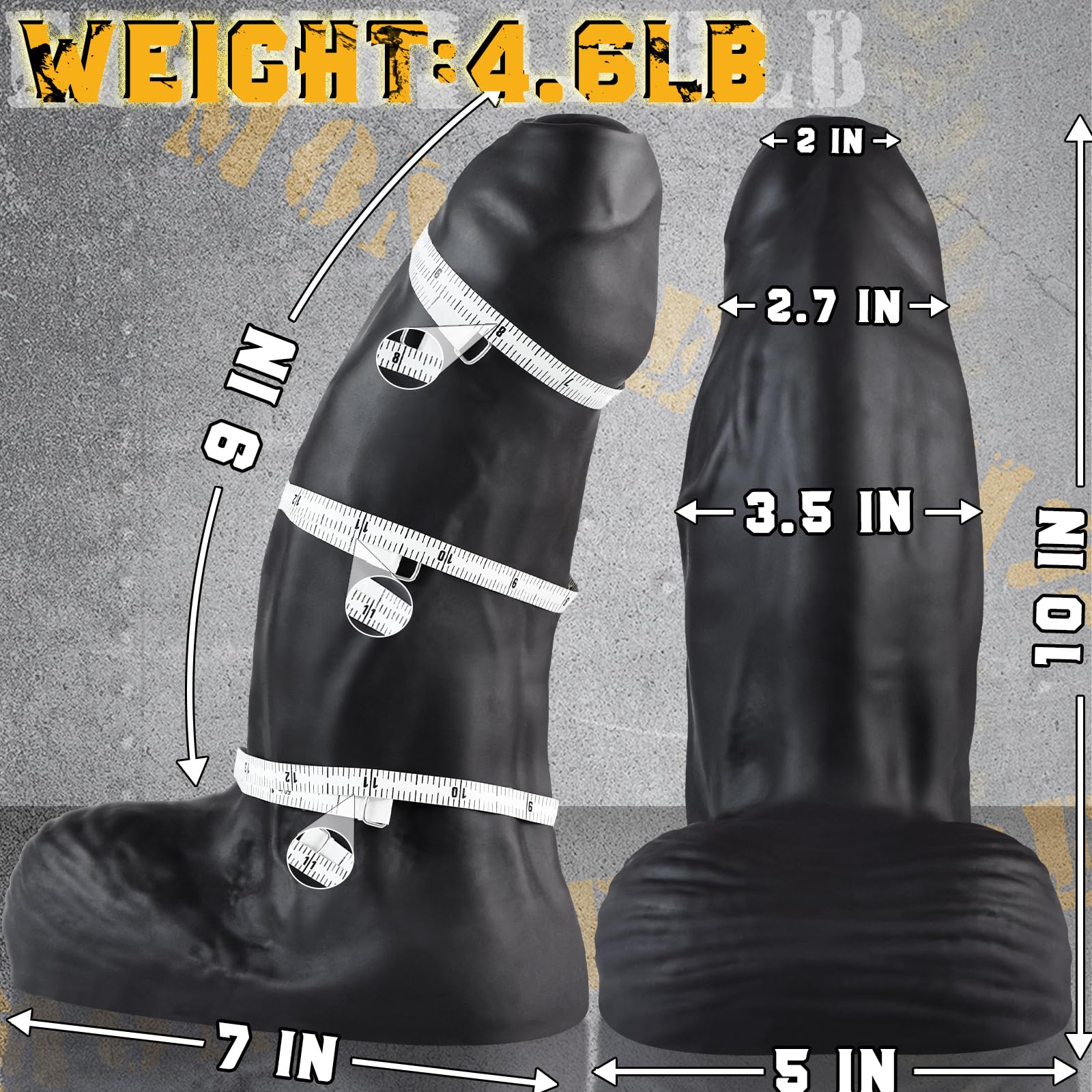 3.5'' Diameter Realistic Uncut Dildo with Balls,10 Inch Big Black Dildo with Huge Suction Cup for Hands-Free Play,XXL Girthy Silicone Dildos Large Anal Dildos for Men Women Gay Couple Masturbator