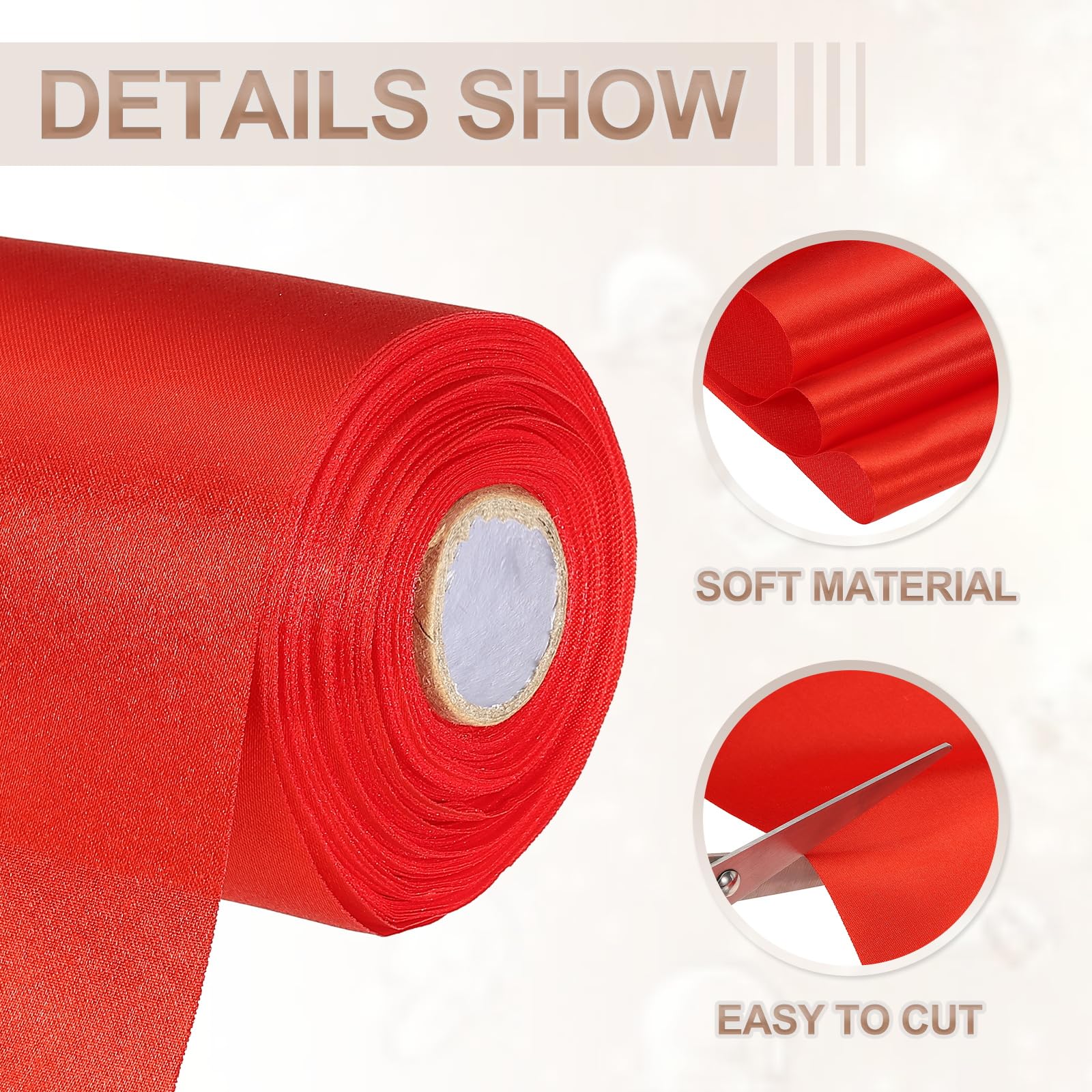 PATIKIL 6 Inches x 22 Yards Satin Ribbon Roll - Image 3