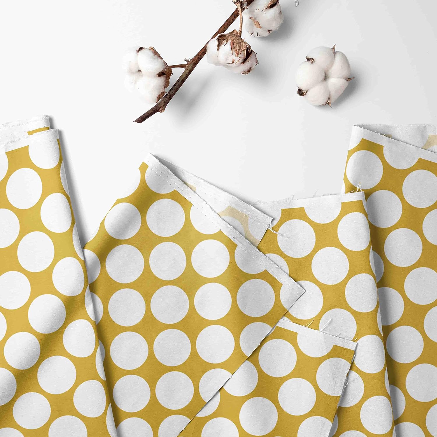 Bacati - 2 Pack Large DOTS Soft Breathable 100% Cotton Percale Baby Crib Fitted Sheets - Fits Standard 28 x 52 x 5 Crib & Toddler Mattresses (Yellow)