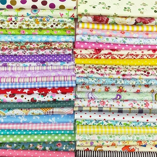 flic-flac 200pcs 4 x 4 inches (10cmx10cm) Cotton Craft Fabric