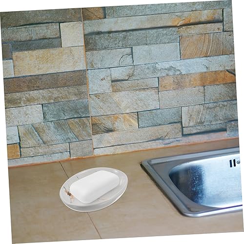 Miniatura 7 de Jabonera de cerámica elegante marmoleado para baño, bandeja de cocina para mejorar y ventilar, versátil en blanco