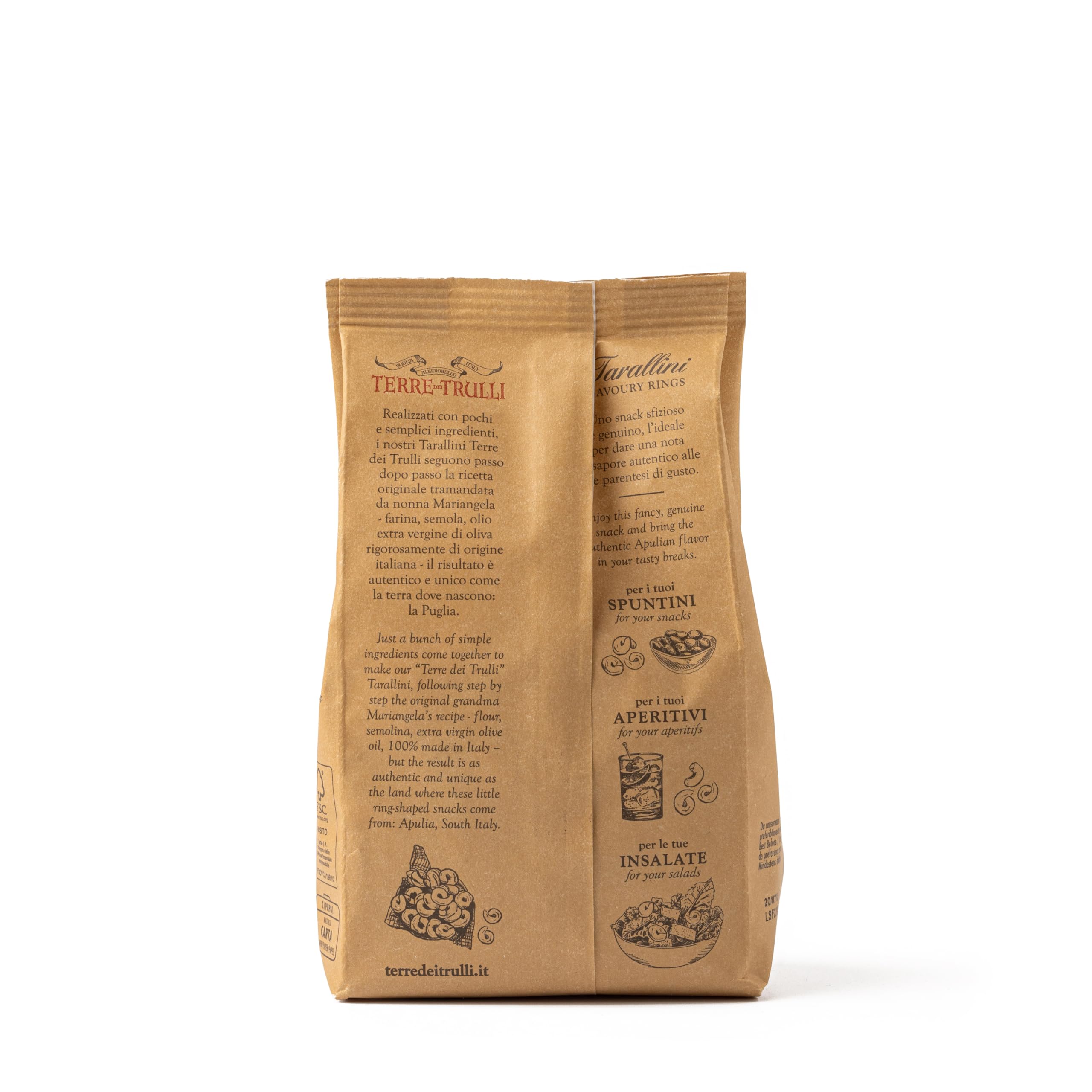 Tarallini de Apulia con pimienta 5 paquetes 230 g