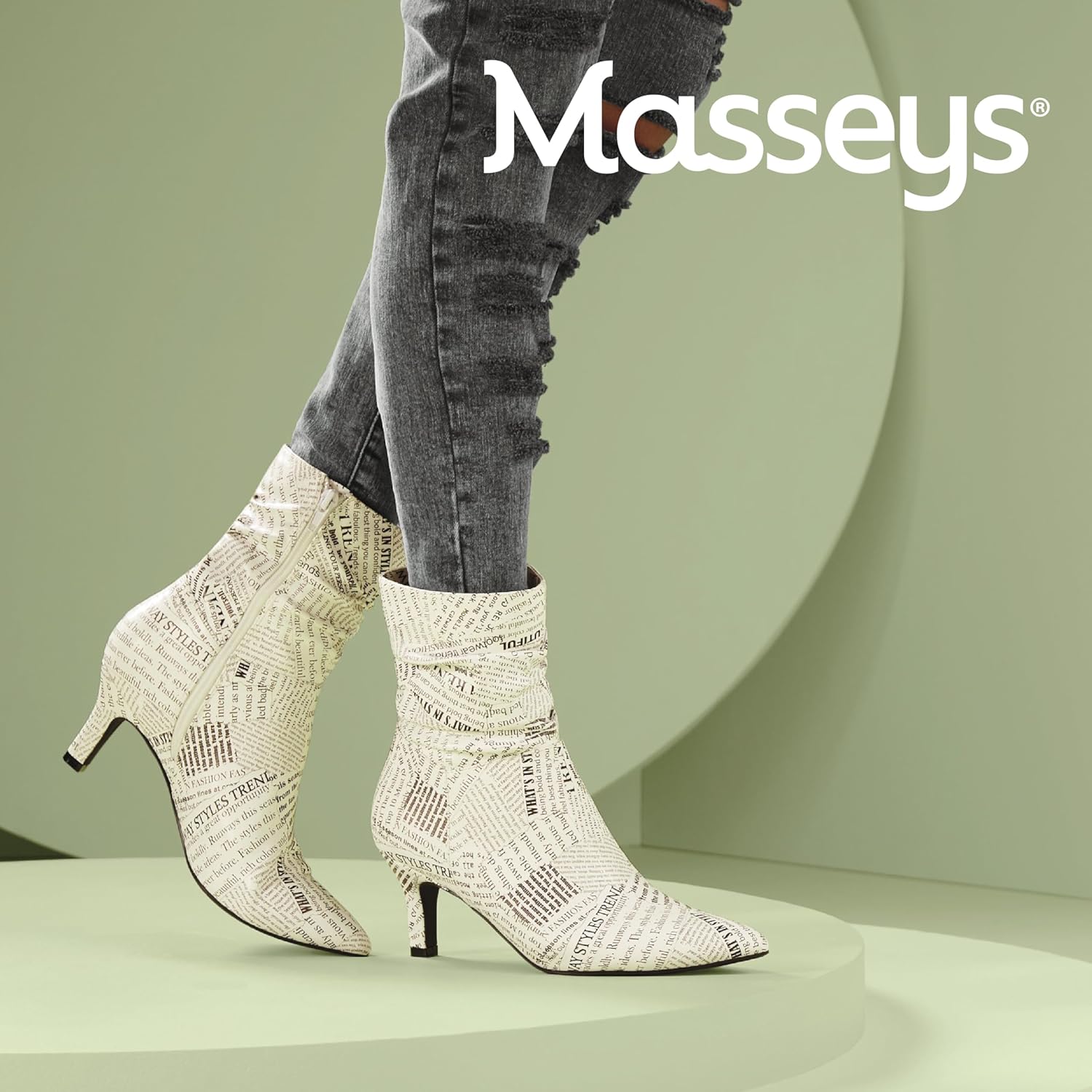 Masseys Women's Morgan Slouchy Low Heel Boot