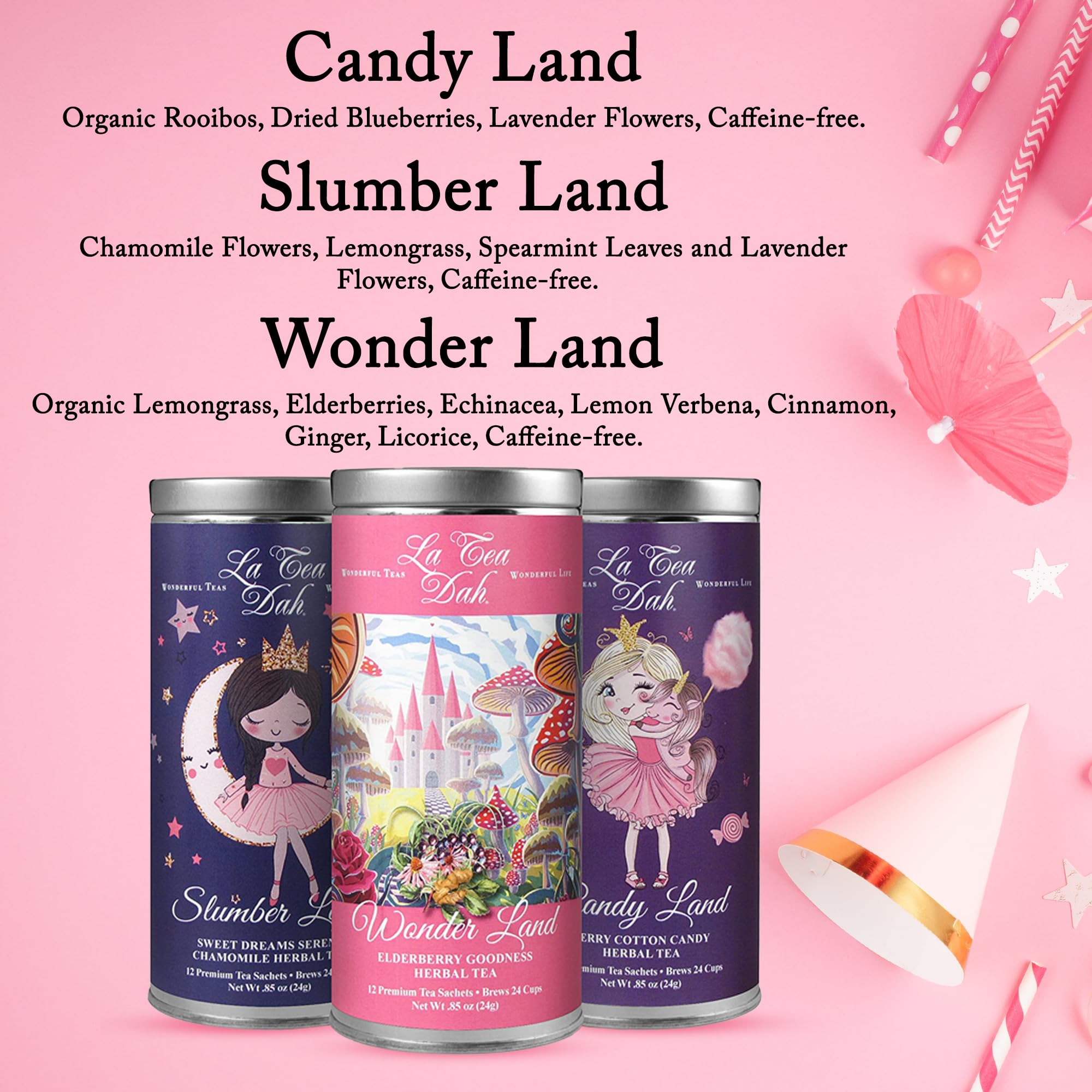 Amazon.com : Little Princesses Kids Tea Set by La Tea Dah, Decaf