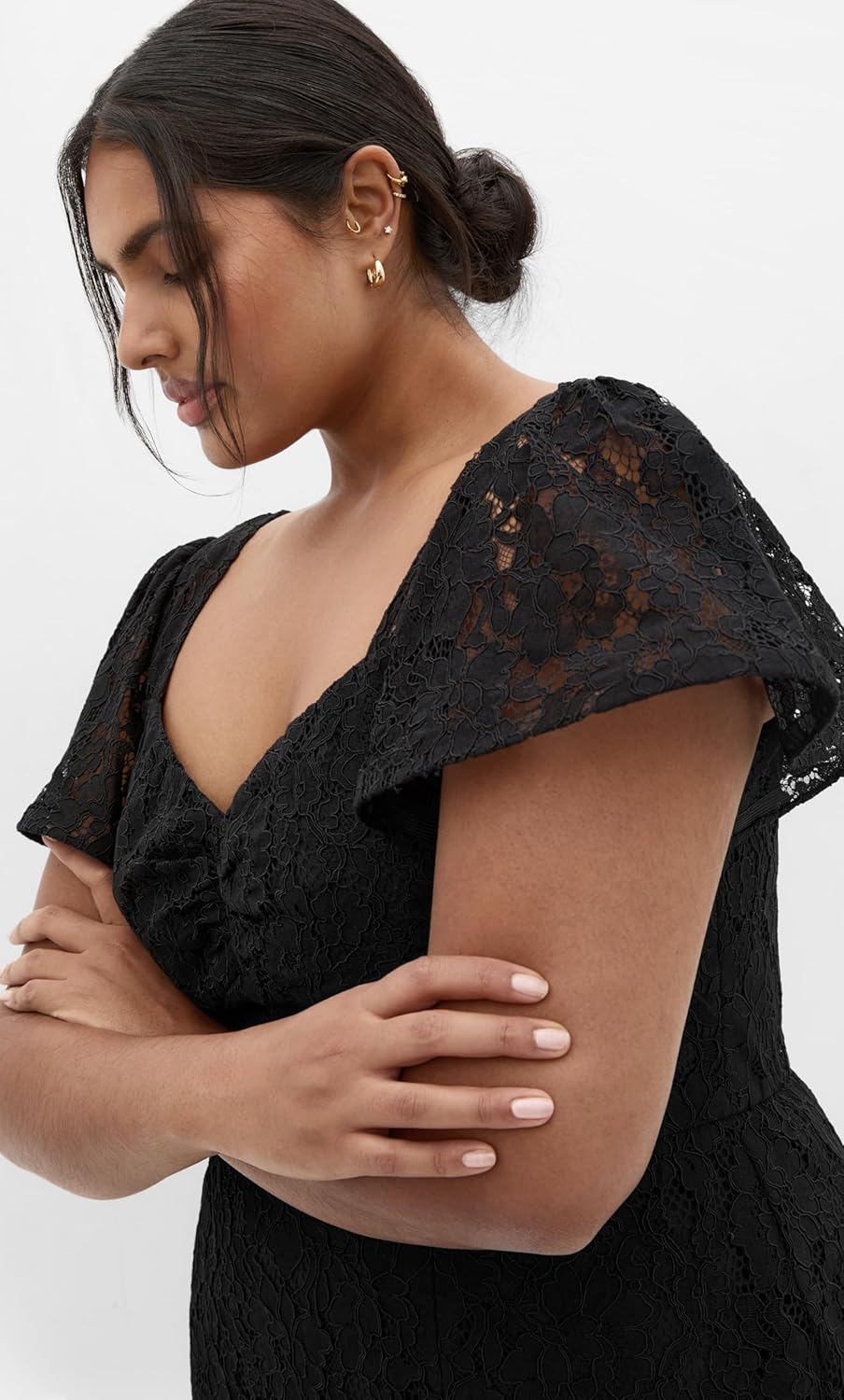 City Chic Women's Plus Size Cocktail Dress - Maisie Lace Midi - Image 4