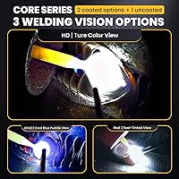 Vista 5 de Serie de tonos ajustables Lente de soldadura con oscurecimiento automático de rango HD 5-13 (9 tonos en 1) 2" x 4 1/4" x 0.33" Sin