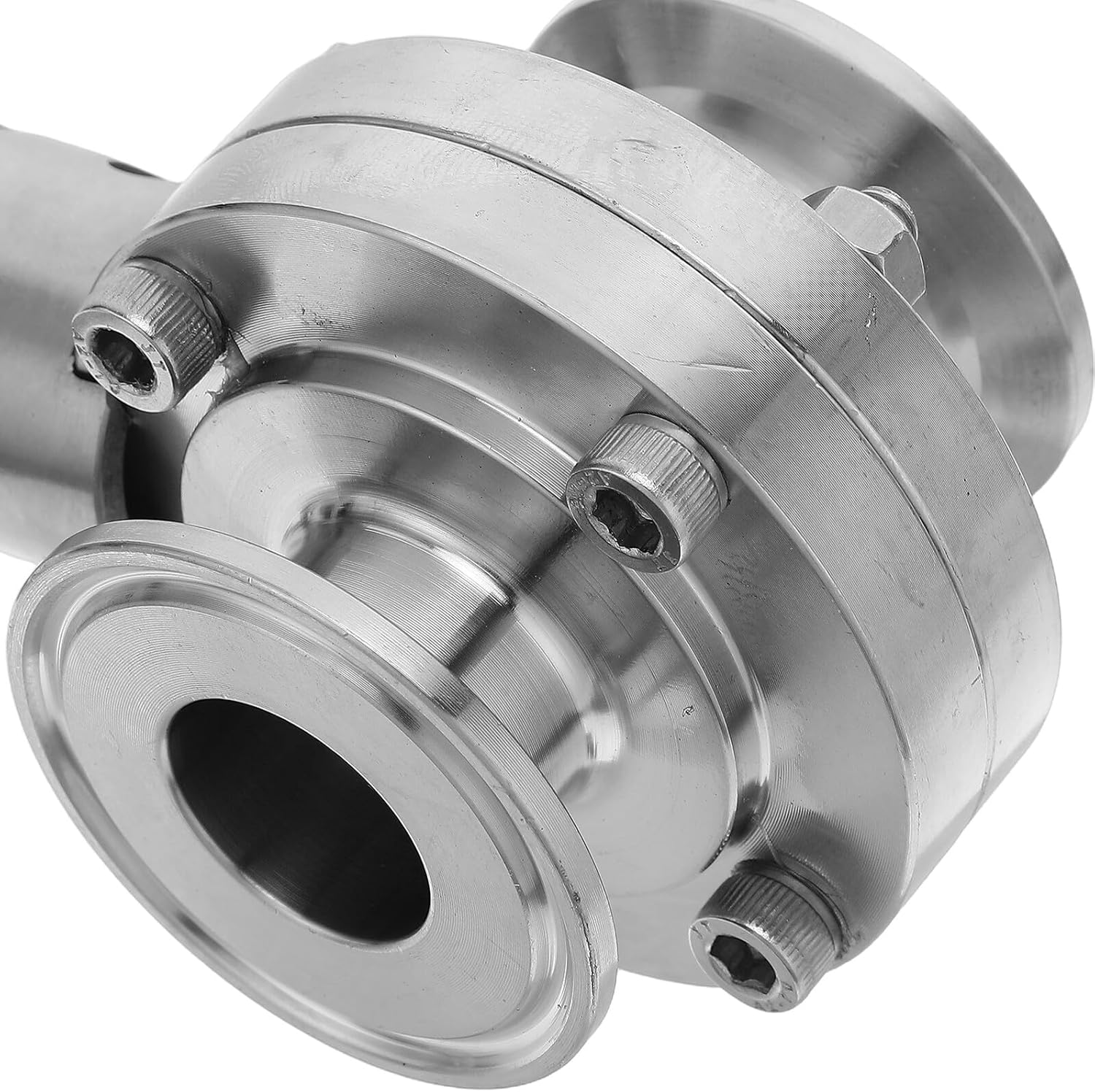 ERINGOGO Stainless Steel Sanitary Butterfly Valve 304 Grade Φ25 with Pull Lever Handle, Food Grade Sanitary Valve for Wine, Dairy, Beverage, and Water Systems