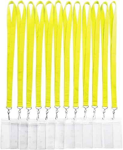 Portagafete a prueba de agua con cordón colorido funda con cordón para identificación resistente y de colores