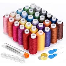 46 Pieces Sewing Thread, 600 Yard 30 Colours Yarn, All-purpose Polyester Yarn, Sewing Machine Yarn, Thread for Sewing Machine/Hand Sewing/Hand Quilting