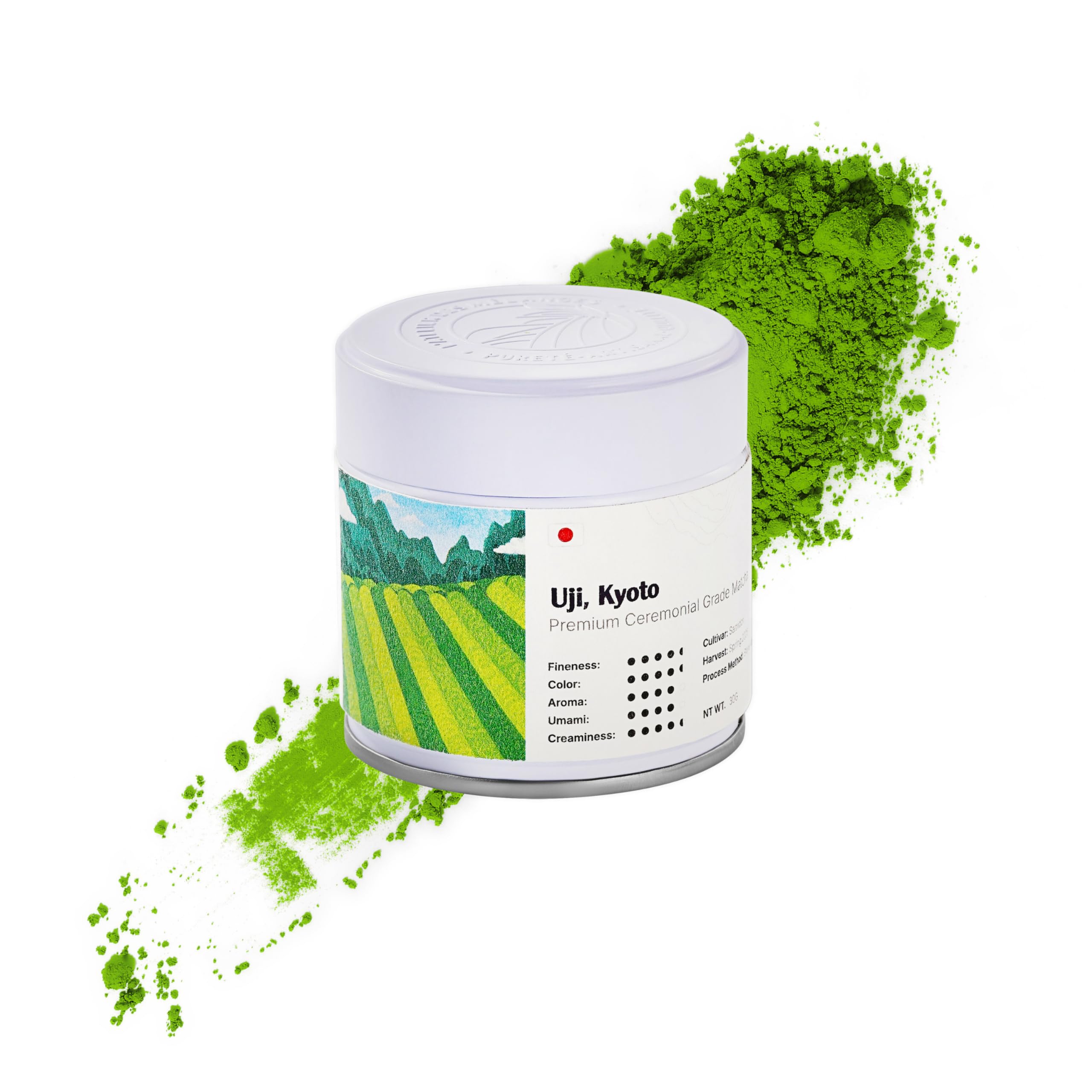 M'atelier Matcha in Polvere Grado Cerimoniale – Matcha Cerimoniale di Uji, Giappone – Tè Matcha, Tè Verde Giapponese – Primo Raccolto, 100% Naturale Senza Additivi – Matcha Premium 40 g
