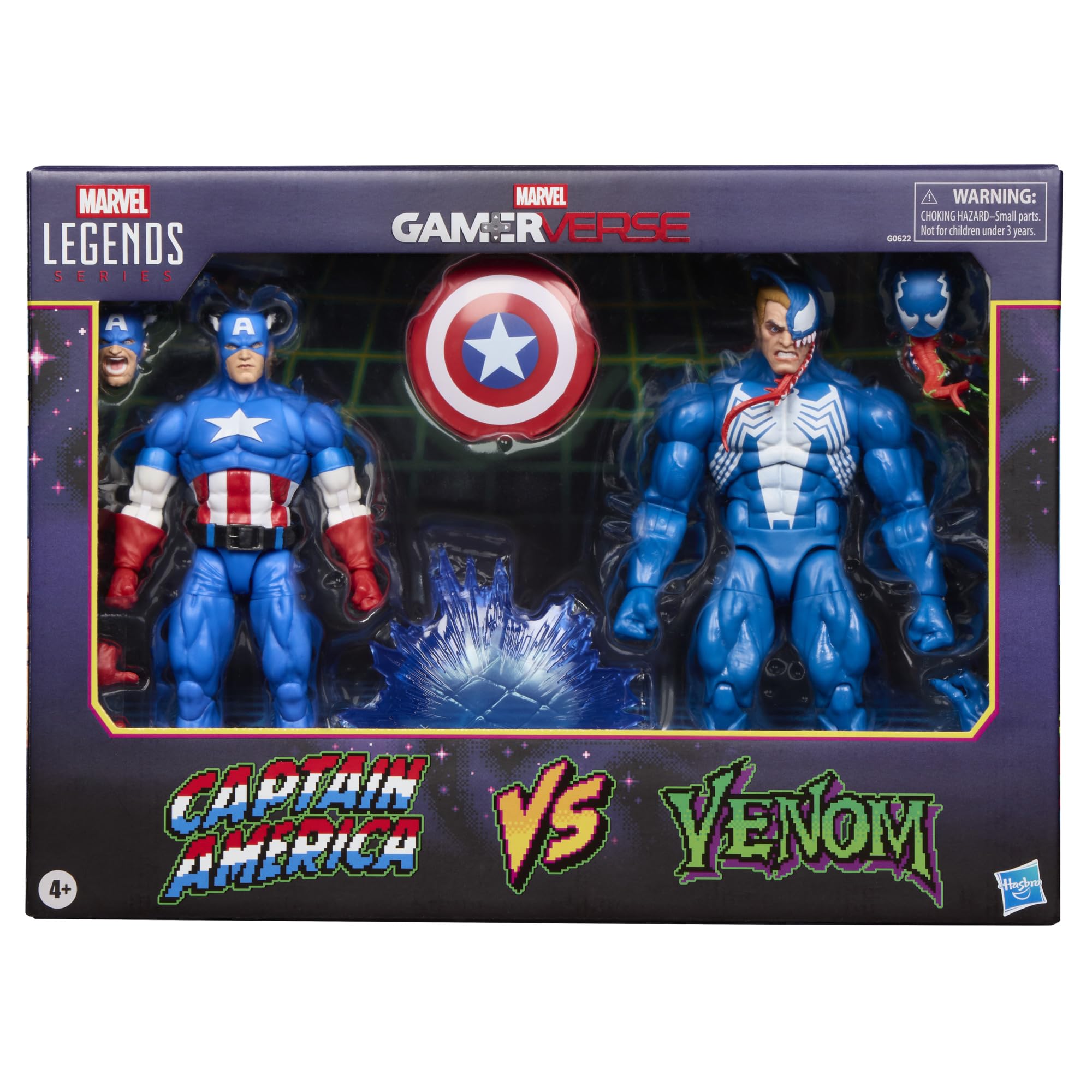 Hasbro Marvel Legends Series, Gamerverse, Captain America vs Venom, action figure collezionabili