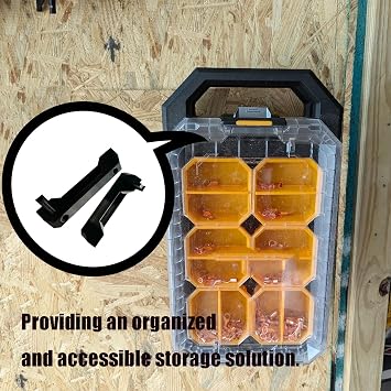 8Pcs Mounting Feet for ToughBuilt StackTech,Mounting Plate Brackets Cleats Compatible with ToughBuilt StackTech,Black