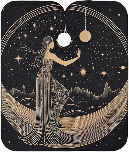 RPLIFE Venus - Delantal de peluquería para teñir el cabello, 64.9 pulgadas x 55.1 pulgadas, delantales para el cabello, delantales de corte para el