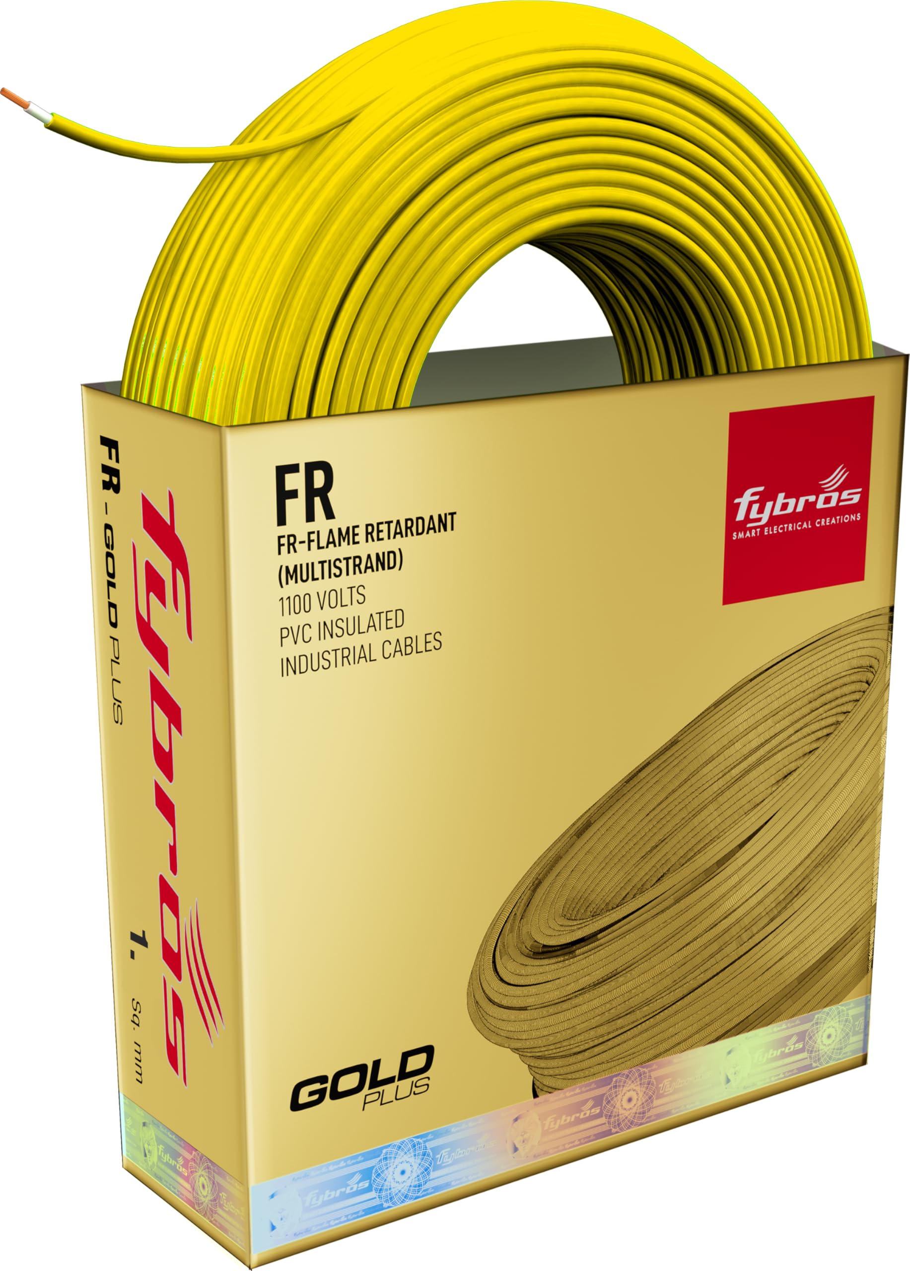 Fybros Flame Retardant Yellow Copper Wire - 90M -25