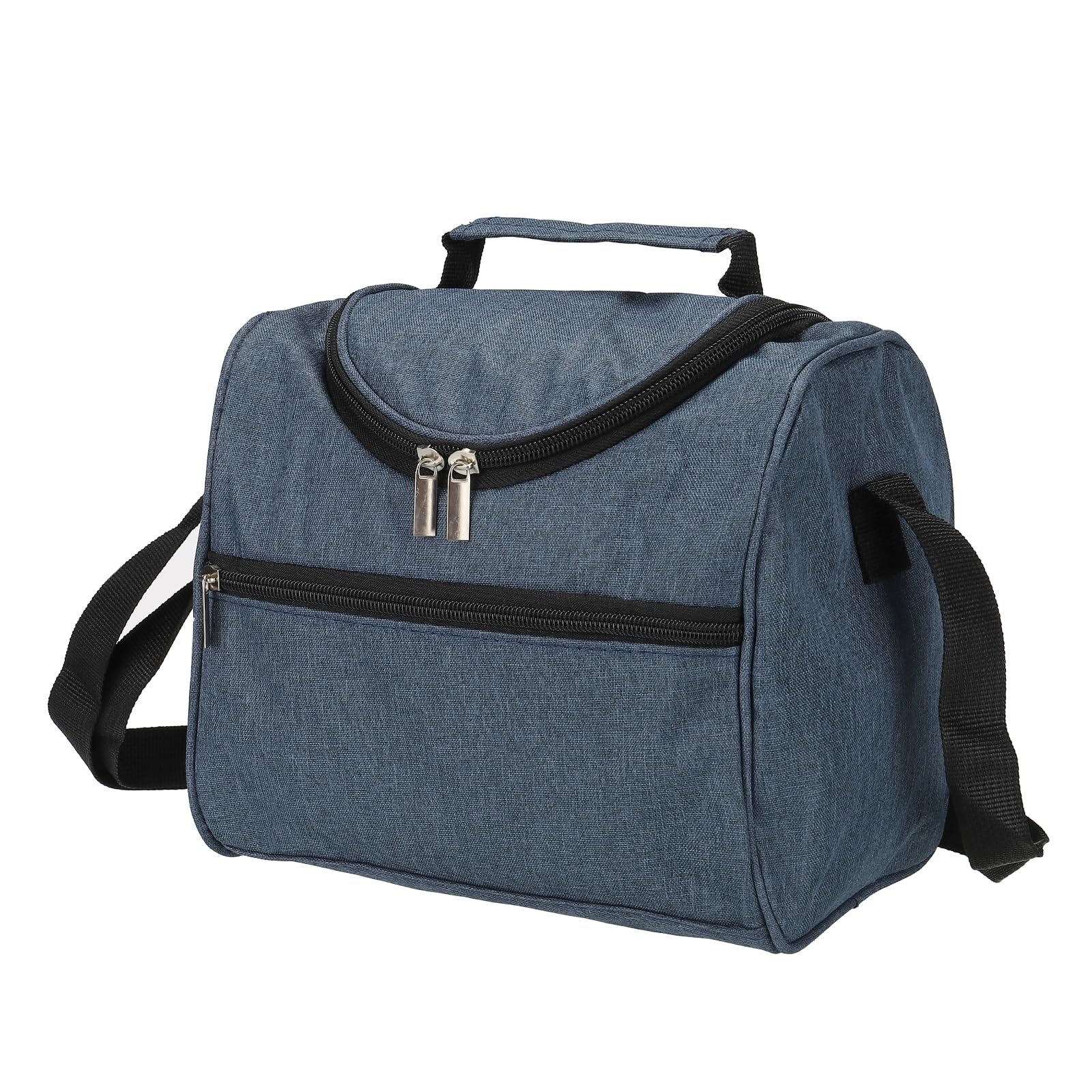 Boîte à déjeuner pour femmes/hommes, sac à déjeuner isotherme, sac fourre-tout thermique, récipient à déjeuner réutilisable 7,9 x 5,5 x 8,3 pouces pour le travail, pique-nique en plein air, bleu mar