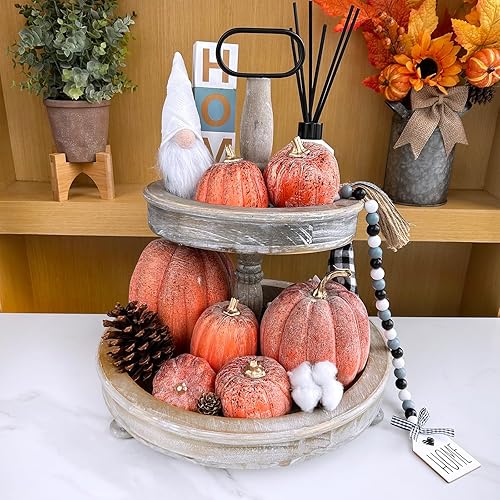 Vista 159 de Winlyn 7 calabazas artificiales verdes surtidas, calabazas de cosecha de color verde oscuro, calabazas decorativas de espuma para granja, otoño