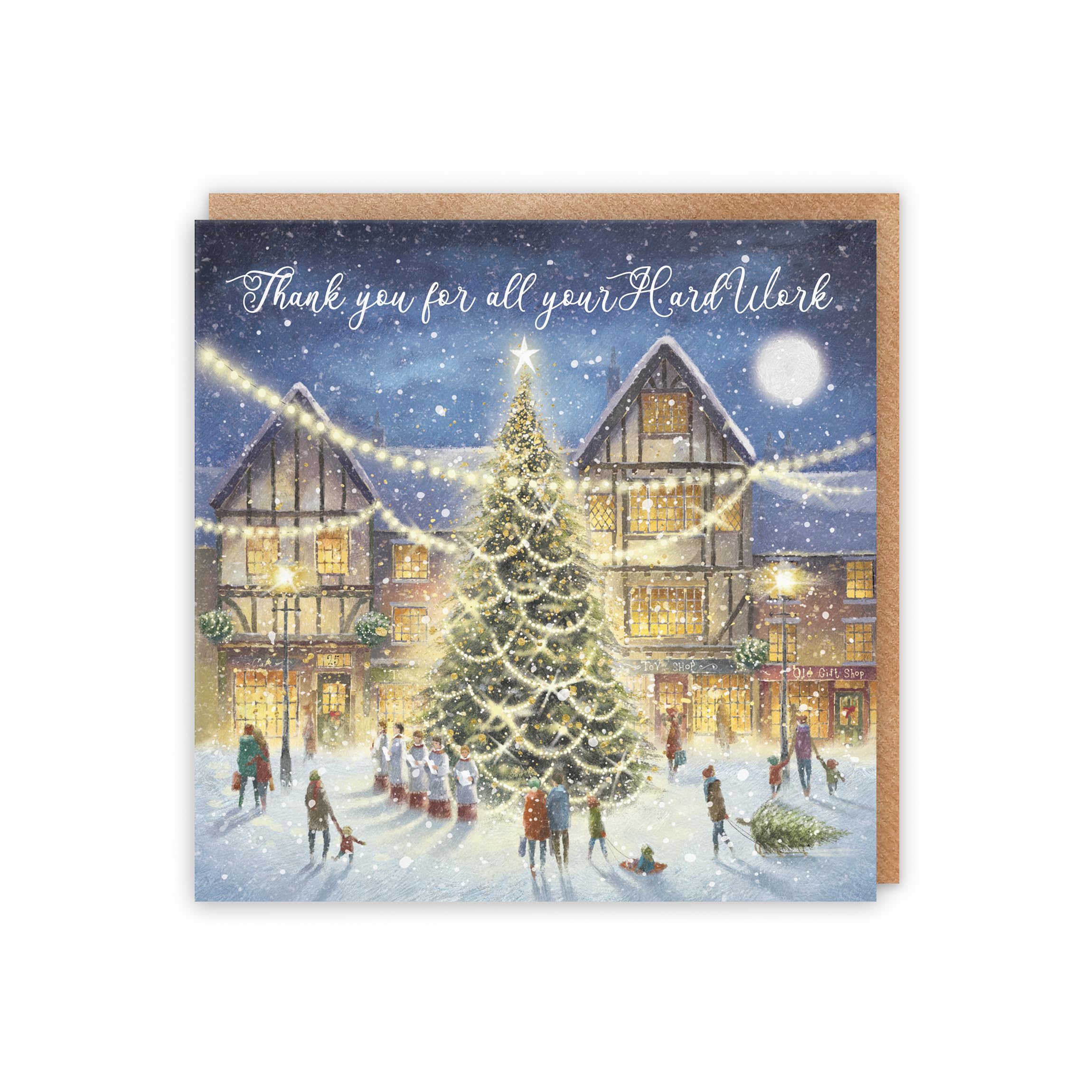 Hunts England, Thank You For All Your Hardwork Christmas Card, 'Christmas Eve', Milo's Gallery Collection - Image 3