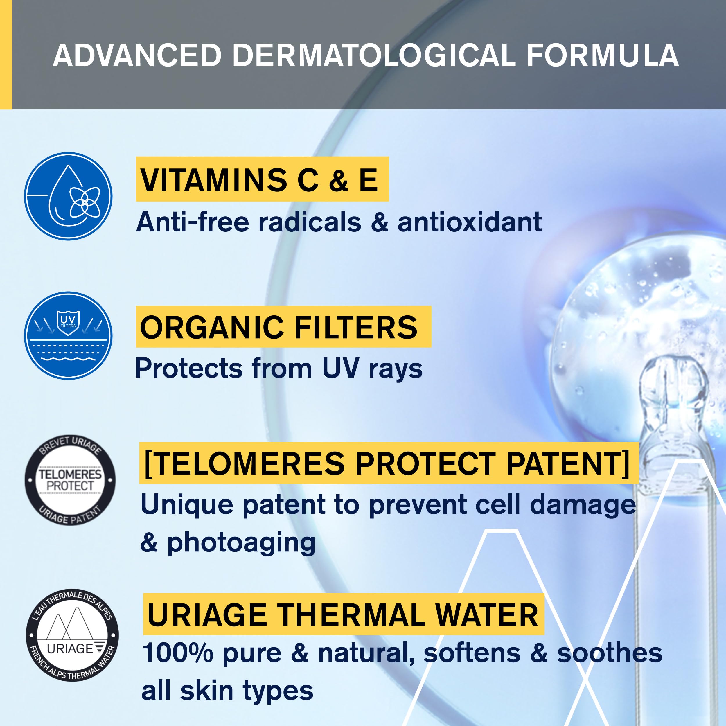 Uriage, Bariésun Anti-Brown Spot Fluid Skin Shield Technology SPF50+ 40ml, For Sensitive Skin, Daily Sunscreen Application - Image 4
