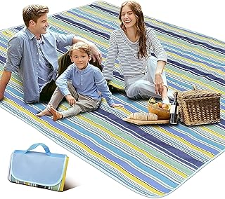 SKY-TOUCH Foldable Picnic Blanket Waterproof Beach Blanket Waterproof Picnic Blanket Portable Picnic Mat Portable Beach Mat For Outdoor Camping Family Outdoor Park Garden 200×150cm