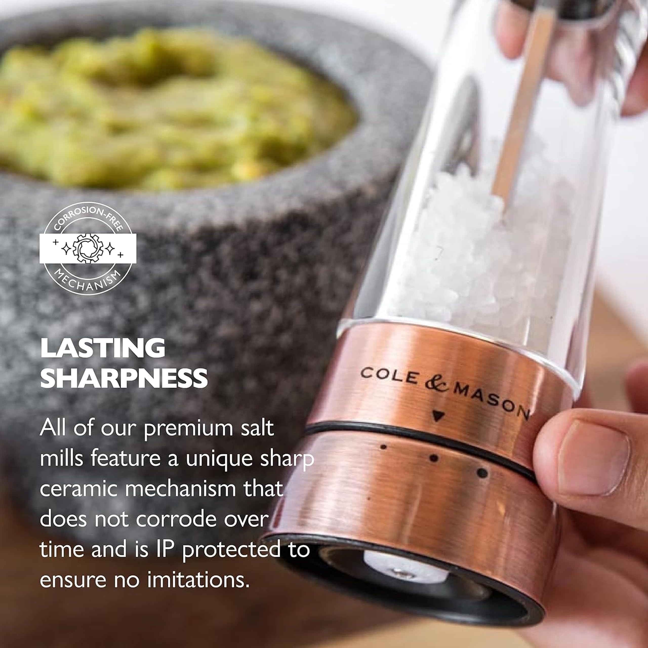 Amazon.com: COLE & MASON Derwent Salt Grinder - Copper Mill
